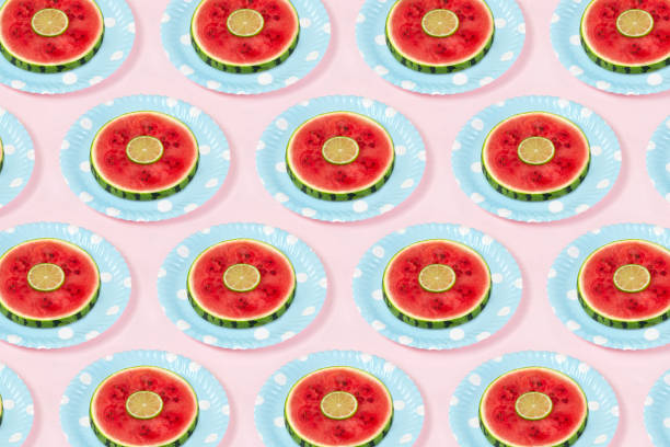 istock Slice of Watermelon on Pink Background 1270445933