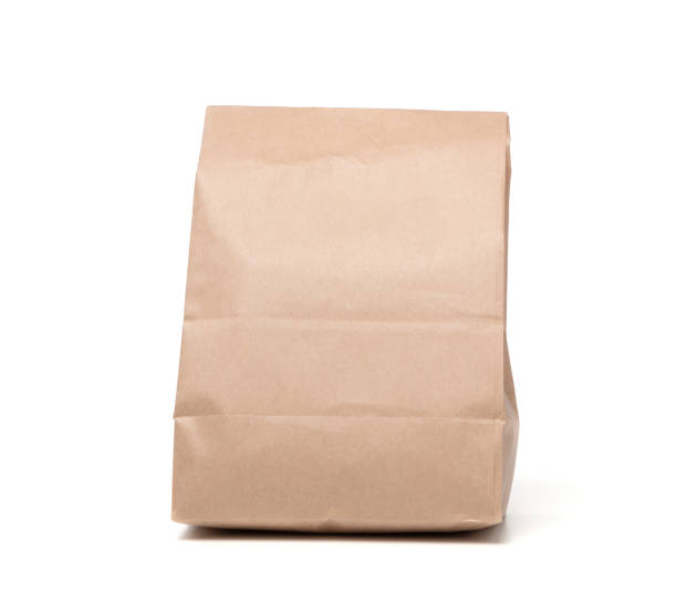 istock Lunch Paper bag isolated on a white background 1270447025