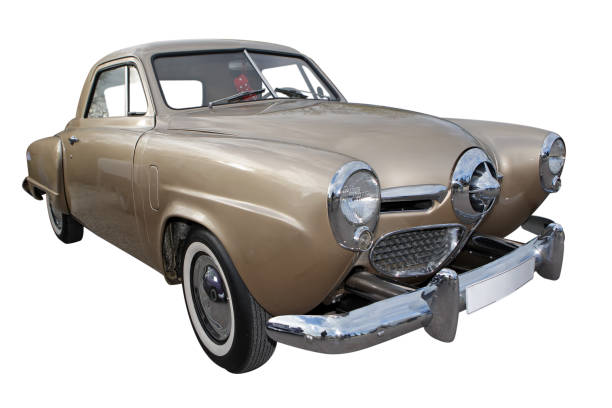 istock 1950s American vintage brown car isolated on white 1270449217