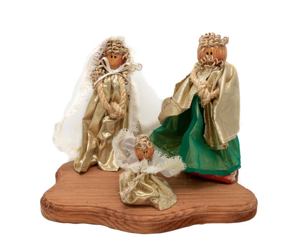 istock Christmas nativity scene decoration on wooden base 1270450277