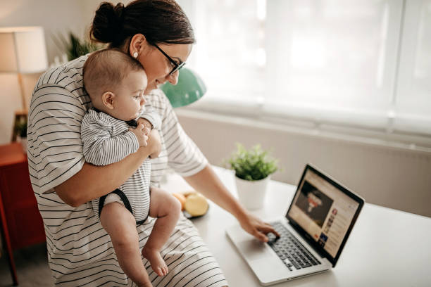 istock Cute baby in mother's hands 1270451202