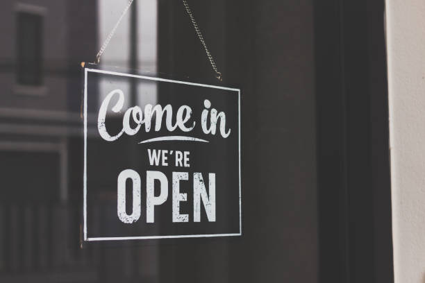 istock Text on vintage black sign 