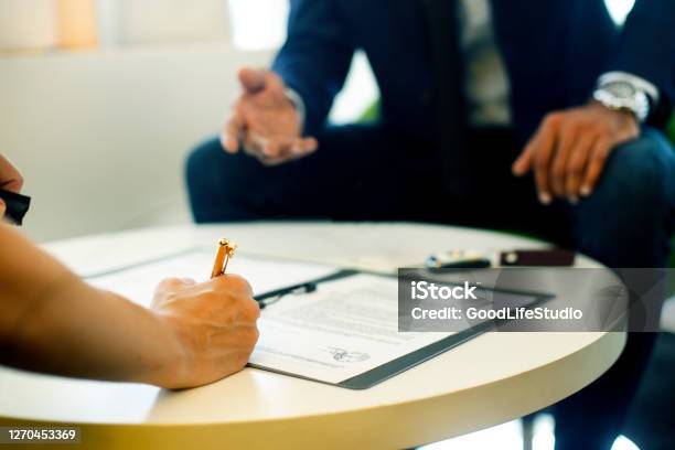 Signing A Contract Stock Photo - Download Image Now - Car Insurance, Document, Car Ownership