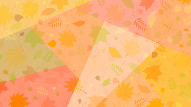 Autumn decorative background with fallen leaves vector art illustration