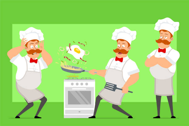 Scared Cook Cartoon 50+ Man Scared In Kitchen Stock Illustrations, Royalty-Free Vector ...
