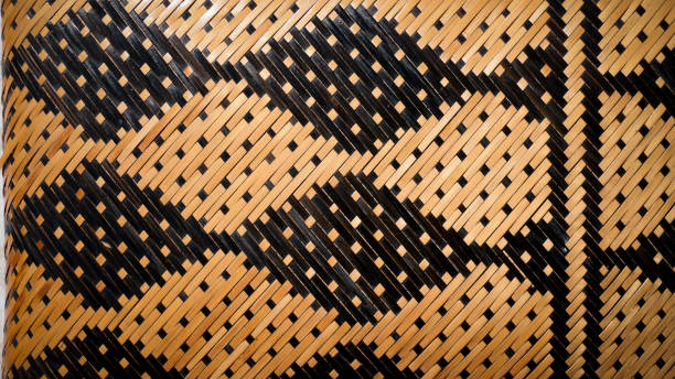 istock Geometric braiding of reeds 1270459310
