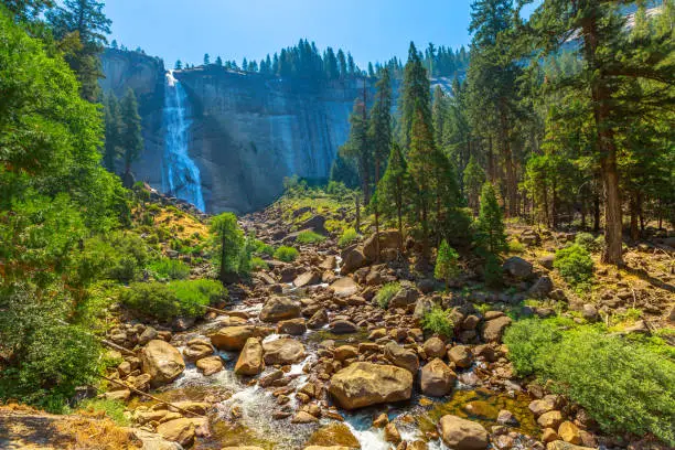 Photo of Yosemite Nevada Fall from Mist Trail