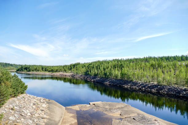 istock landscape with river, in Norway Scandinavia North Europe 1270464890