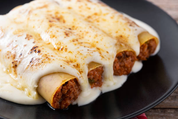 istock Delicious meat cannelloni pasta 1270466364