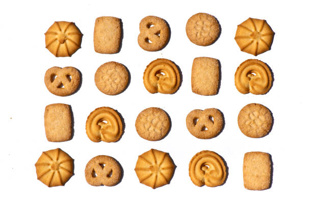 istock Sweet tea cookies on white background flat lay 1270467051