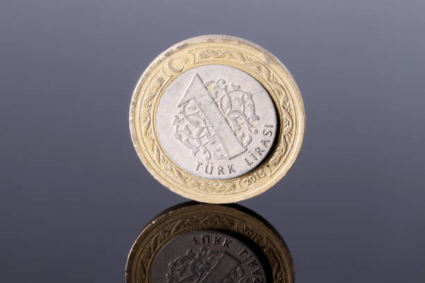 istock Turkish coins on a black background 1270471750