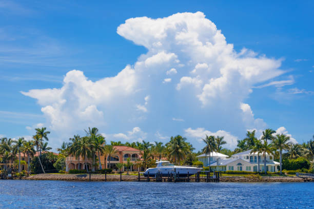 Waterfront houses Naples Bay