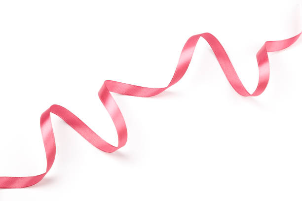 istock beautiful pink satin curly ribbon isolated on white background 1270482803