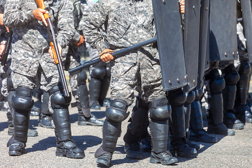 Golani Junction, Israel – February 07, 2022: The Golani soldiers in uniform during an army ceremony in Israel