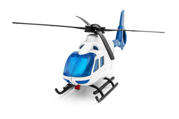 istock Toy of helicopter on white background. 1270495952