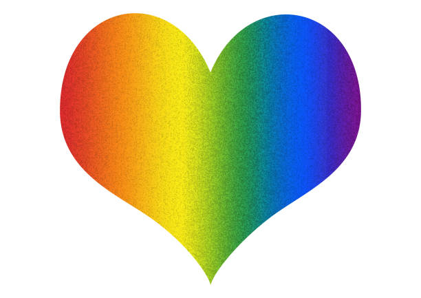A heart with a rainbow gradient which can represent the LGBT community all over the world