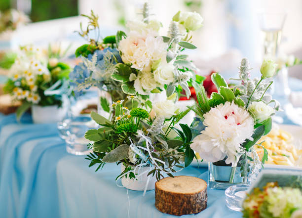 istock Wedding Table setting in the restaurant. Wed banquet. 1270496323