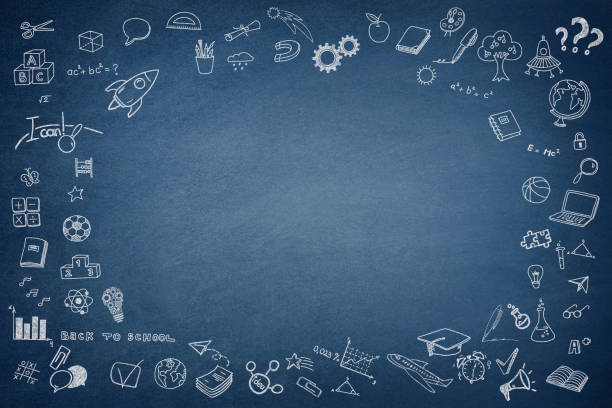istock Chalkboard with School Symbols 1270496955