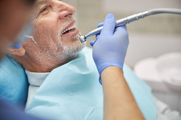 istock Senior citizen having his regular dental appointment 1270497093