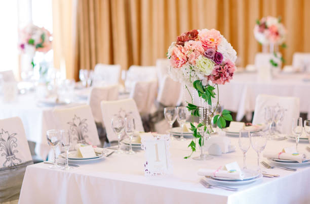 istock Wedding Table setting in the restaurant. Wed banquet. 1270497603