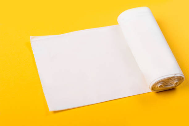 istock Biodegradable package isolated on the yellow background. Eco friendly. 1270499028