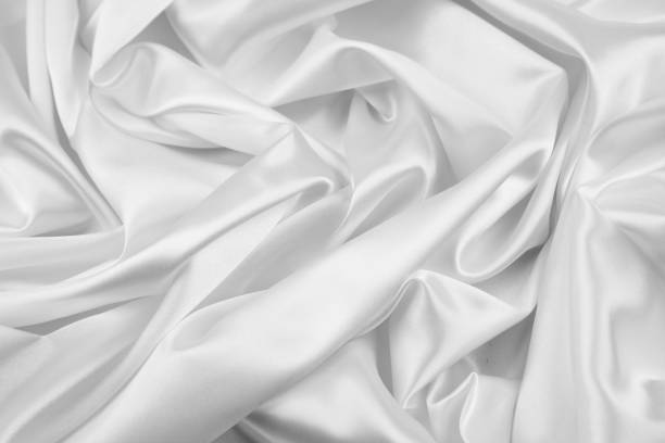 White silk fabric lines stock photo