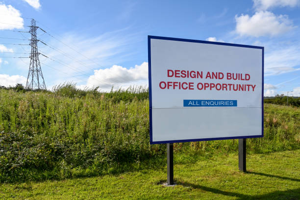 istock Large sign advertising land for development 1270506636