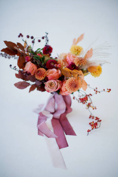 istock Autumn bouquet on white background 1270509094