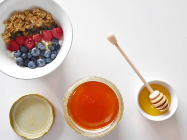 istock Flat lay of breakfast food items 1270511061