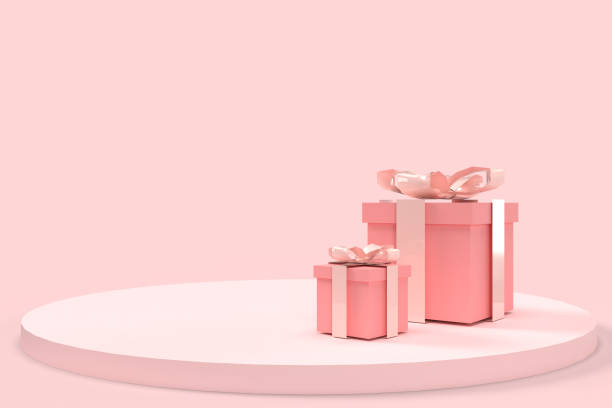 istock 3D rendering of birthday celebration background on pink tone 1270514655
