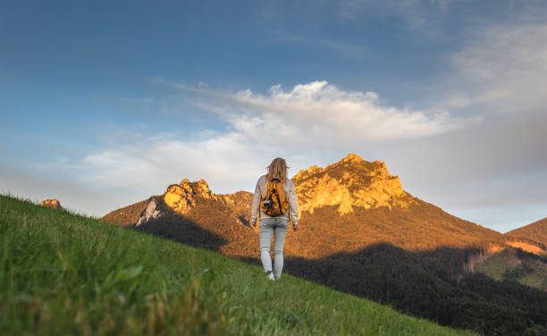 istock Hiking in mountain. Adventure in nature 1270519098
