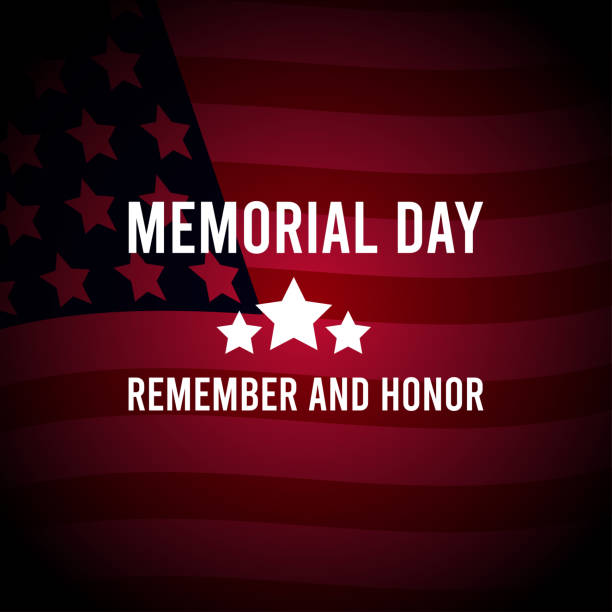 istock Memorial Day USA Greeting Card Banner Wallpaper. Remember and Honor Flat Design. 1270521659