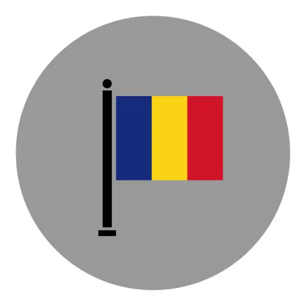 Vector illustration of Flag of Romania, vector illustration