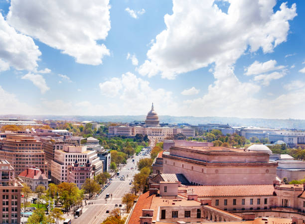 istock Pennsylvania Avenue and US Capitol from above 1270527113