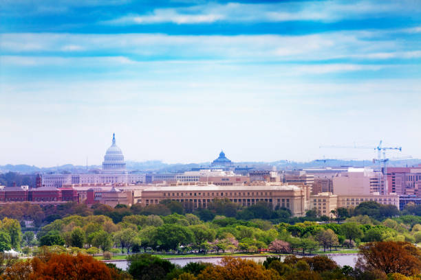 istock Washington and capitol building over Potomac River 1270527130