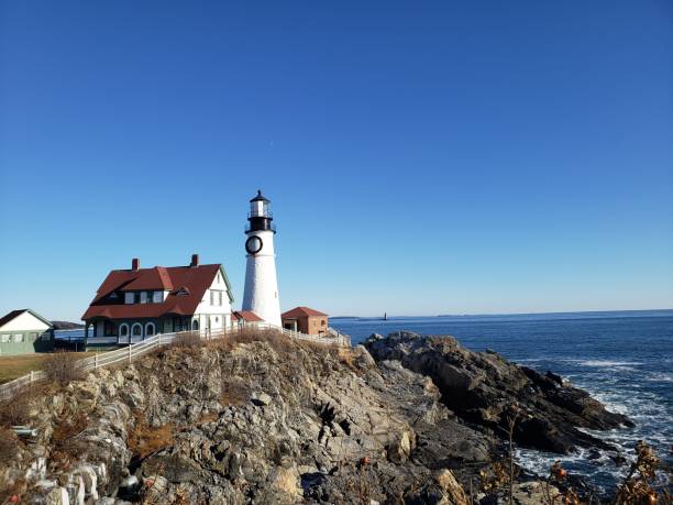 farol - mount desert island - fotografias e filmes do acervo