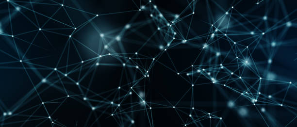 istock Abstract futuristic - technology with polygonal shapes on dark blue background. Design digital technology concept. 3d illustration 1270529828
