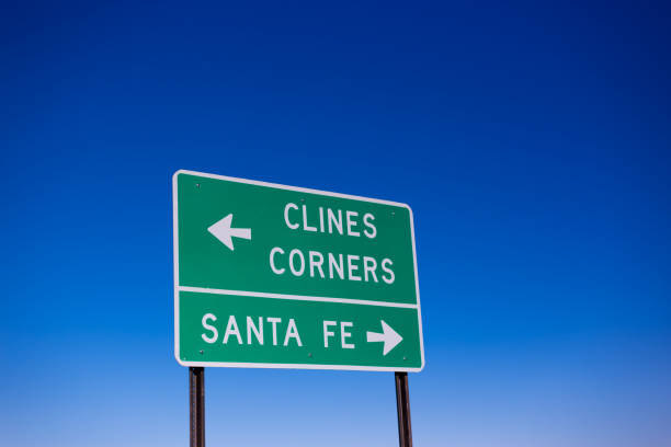 istock NM 285 Road Sign: Directional Sign to Santa Fe 1270541432