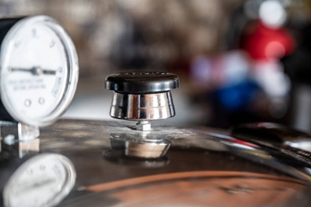 istock Pressure cooker guage and releave valve 1270547060