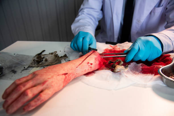 istock Autopsy Body surgeon during the survey,Dead person. 1270552262