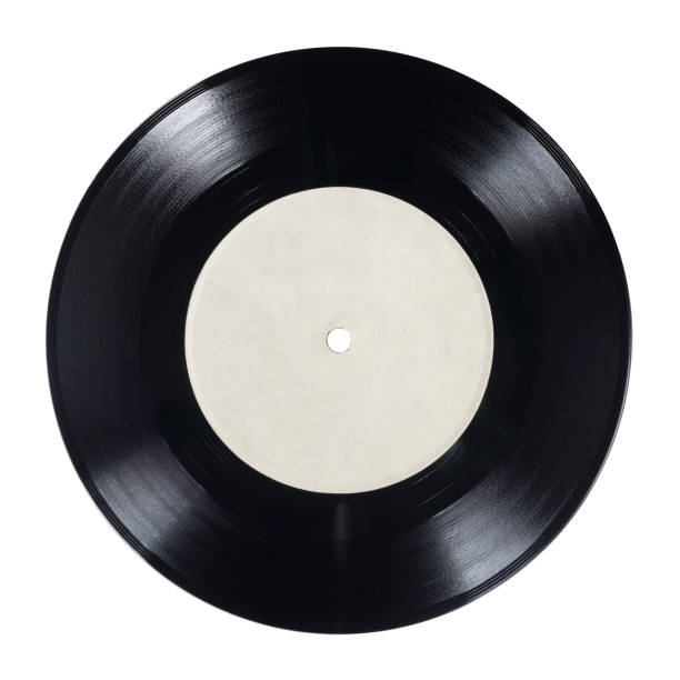 istock 7-inch vinyl record isolated on white. 1270553048
