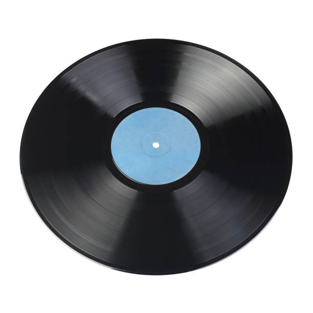 istock 12-inch vinyl record with blank label isolated. 1270553634