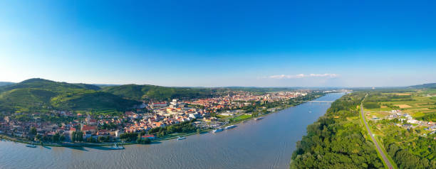 Krems and Danube River in Lower Austria on a beautiful summer day