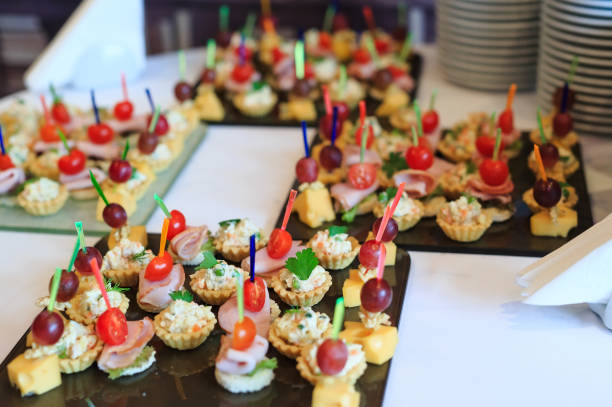 istock the buffet at the reception. Assortment of canapes 1270557492