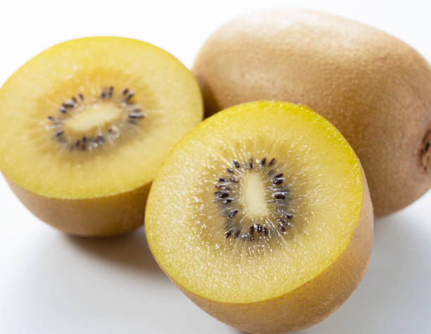istock A golden kiwi on a white background 1270557823
