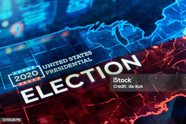 United States Presidential Election 2020 Stock Photo - Download Image Now - Election, 2020, Map