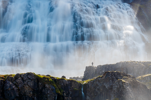 The big waterfall at Iceland Dynjandi.