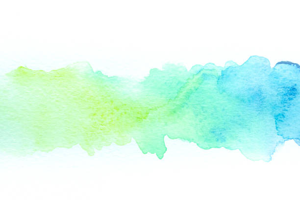 istock Gradient of green and blue watercolor abstract background 1270561027