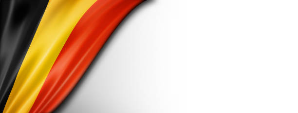 istock Belgian flag isolated on white banner 1270565406