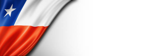 istock Chilean flag isolated on white banner 1270565416